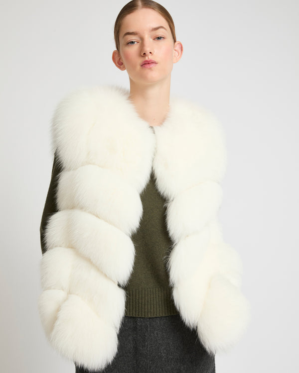 Fox fur gilet