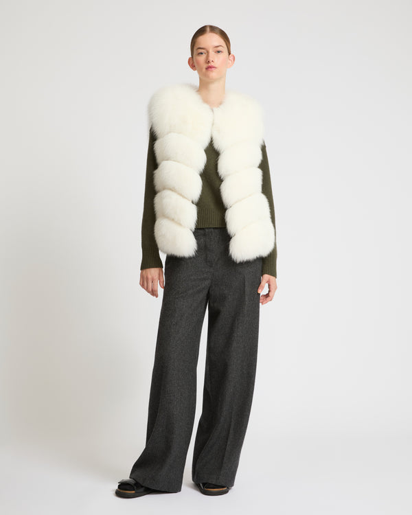 Fox fur gilet