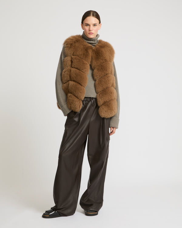 Fox fur gilet