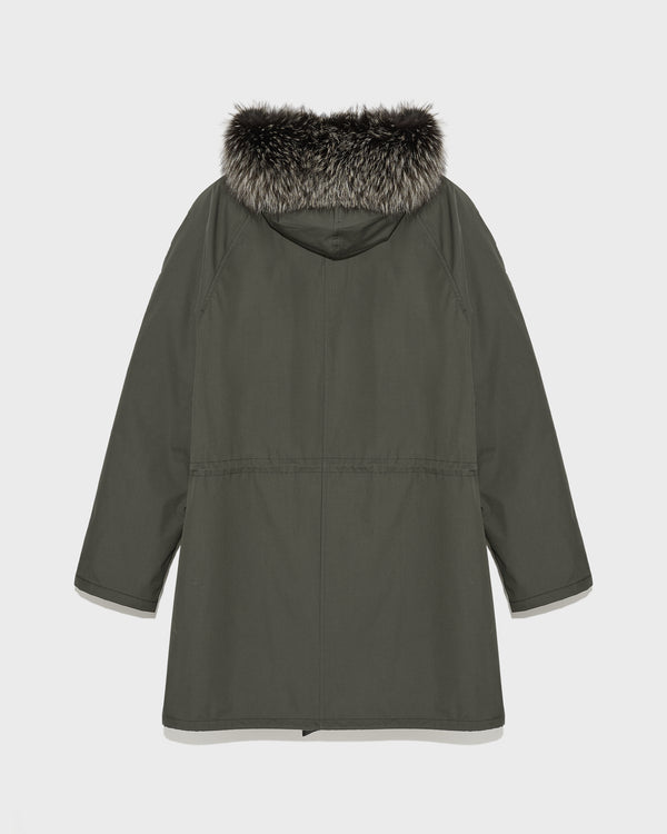 Parka iconique en coton mélangé avec fourrure de renard et lapin