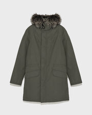 Parka iconique en coton mélangé et fourrure