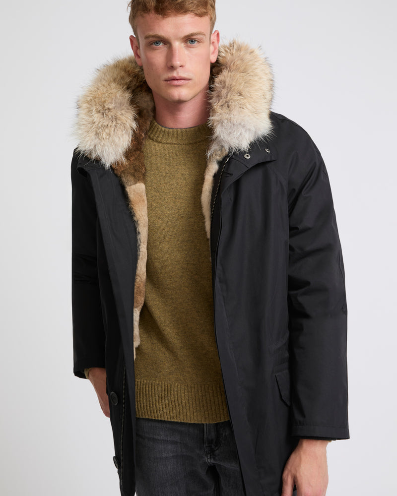 parka with fur hood