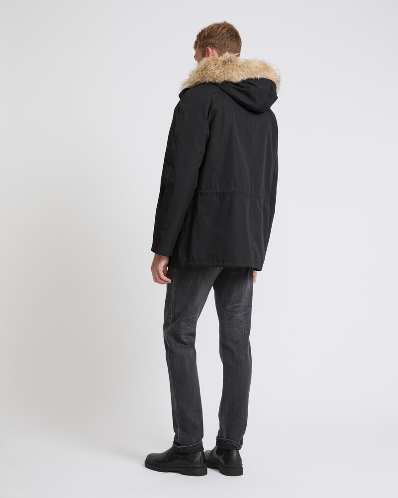 parka with fur hood