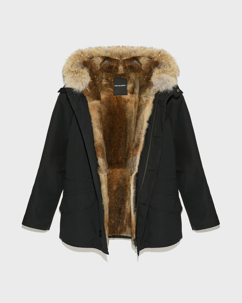 parka with fur hood