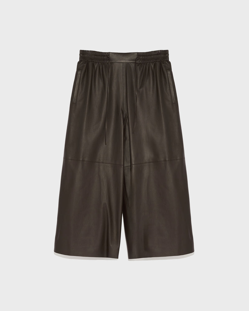 Culottes in fine lambskin leather