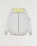 Bomber in technical fabric and wool skin - blue yellow - Yves Salomon