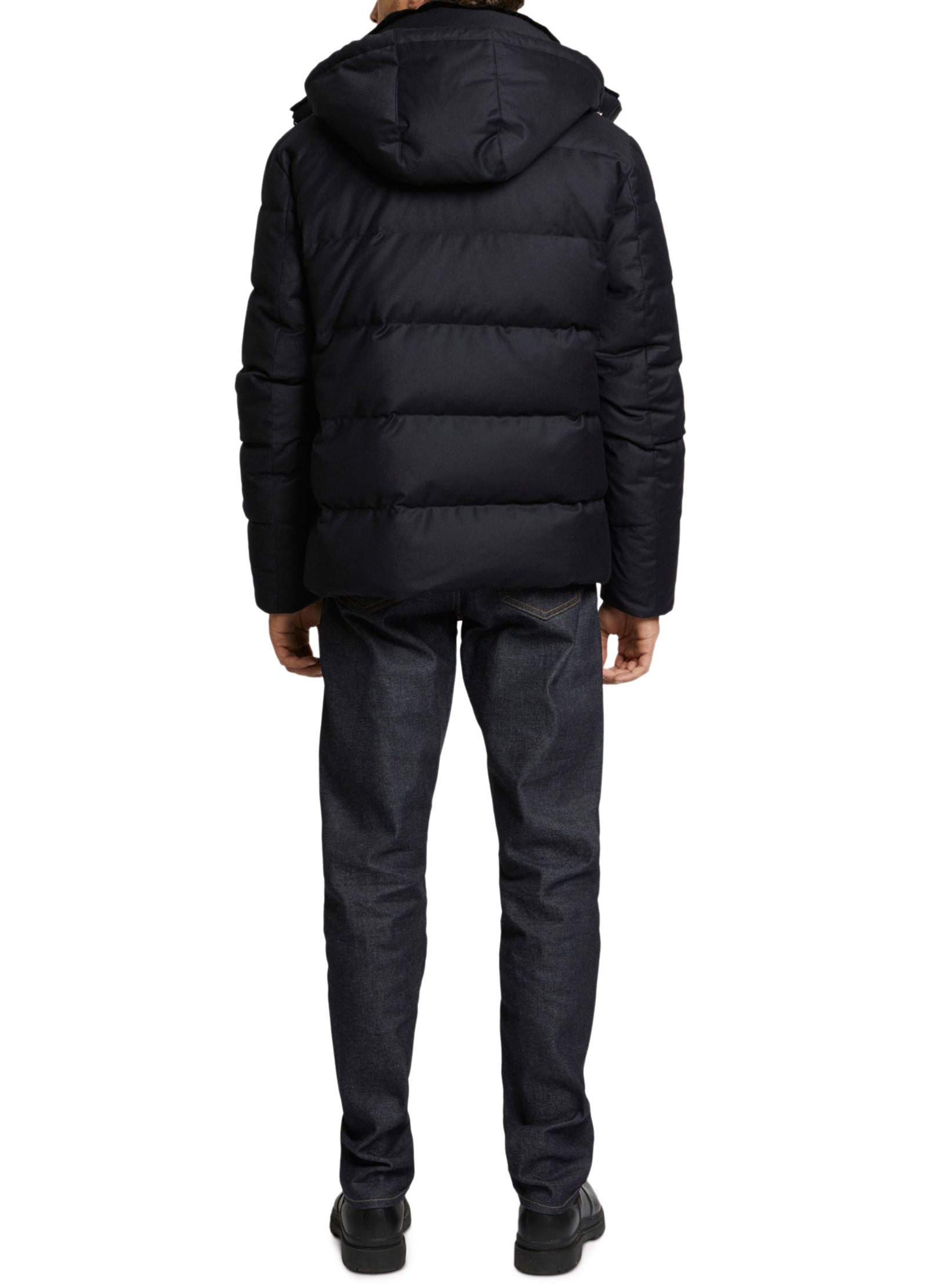 Loro Piana Fabric Short Down Jacket With Mink - Dark blue - Yves Sa...n –  Yves Salomon