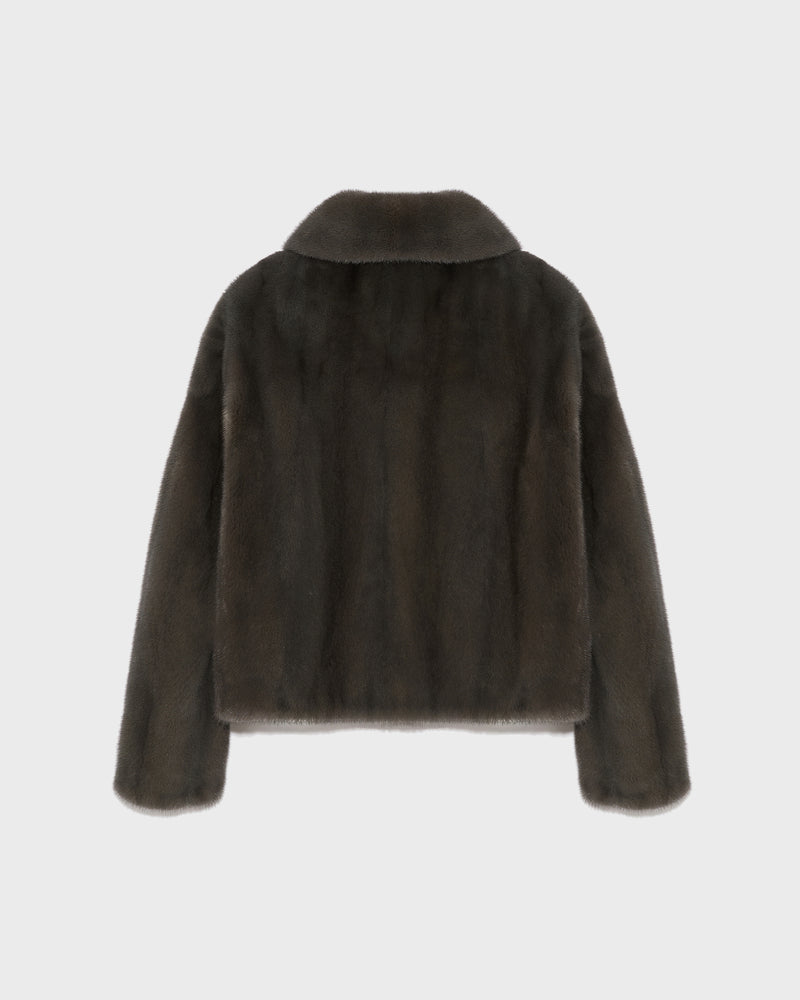 Short sleeve fur jacket online