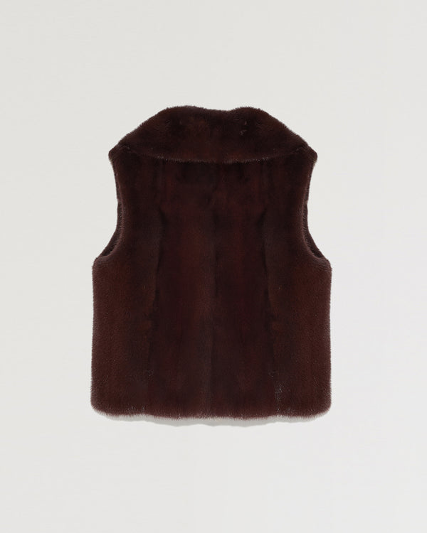 Gilet sans manches en vison-Yves Salomon - Soldes d'hiver - Winter Sale