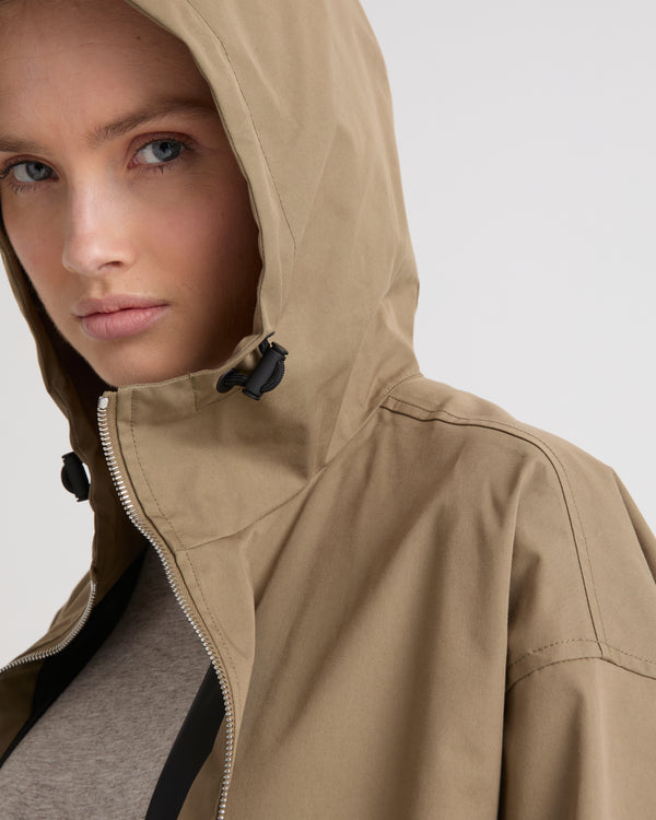 PARKA BLENDED COTTON WATERPROOF - khaki - Yves Salomon