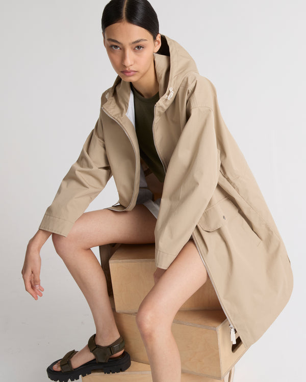 PARKA BLENDED COTTON WATERPROOF - beige - Yves Salomon