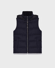 Gilet doudoune en tissu imperméable Loro Piana avec col en fourrure de vison