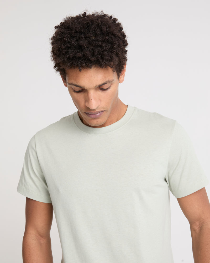 Cotton-cashmere jersey T-shirt - light green - Yves Salomon