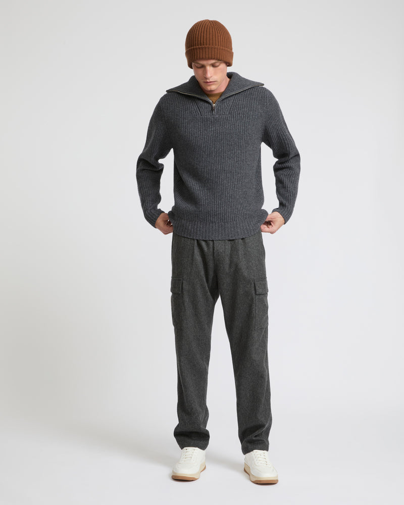 Wool cargo trousers