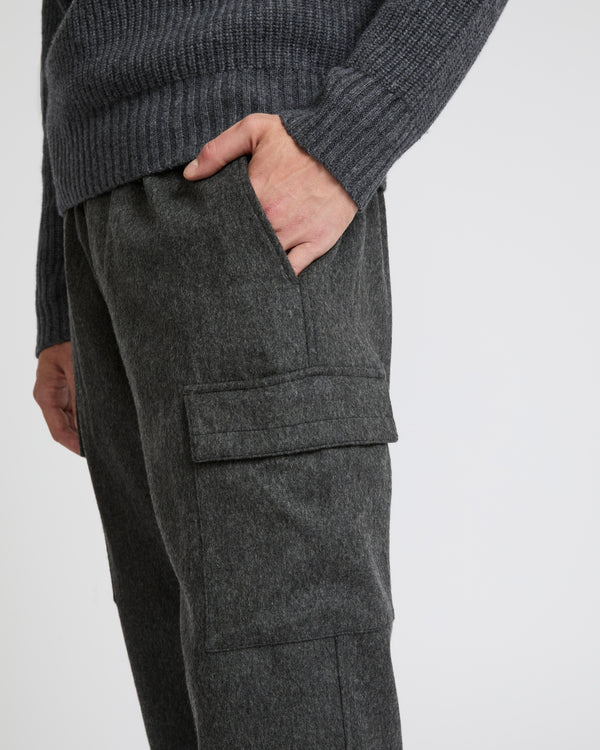 Pantalon cargo en laine-Yves Salomon - Soldes d'hiver - Winter Sale