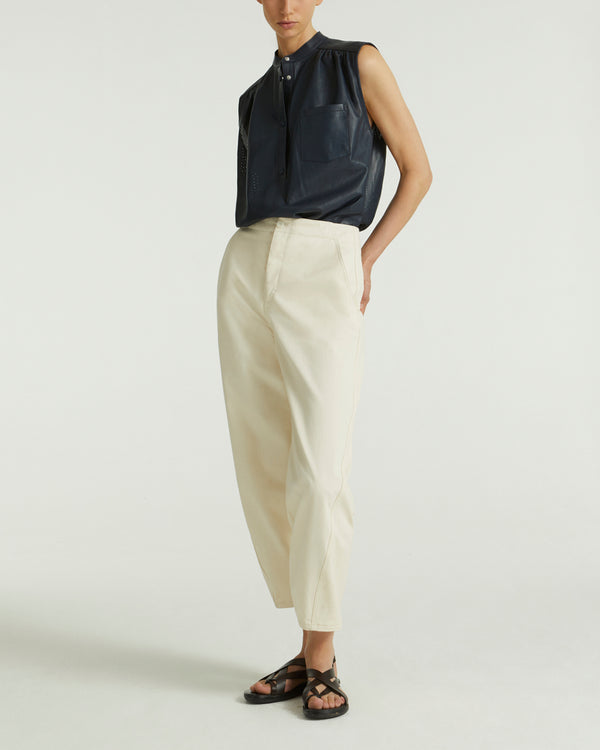 Pantalon en gabardine de coton