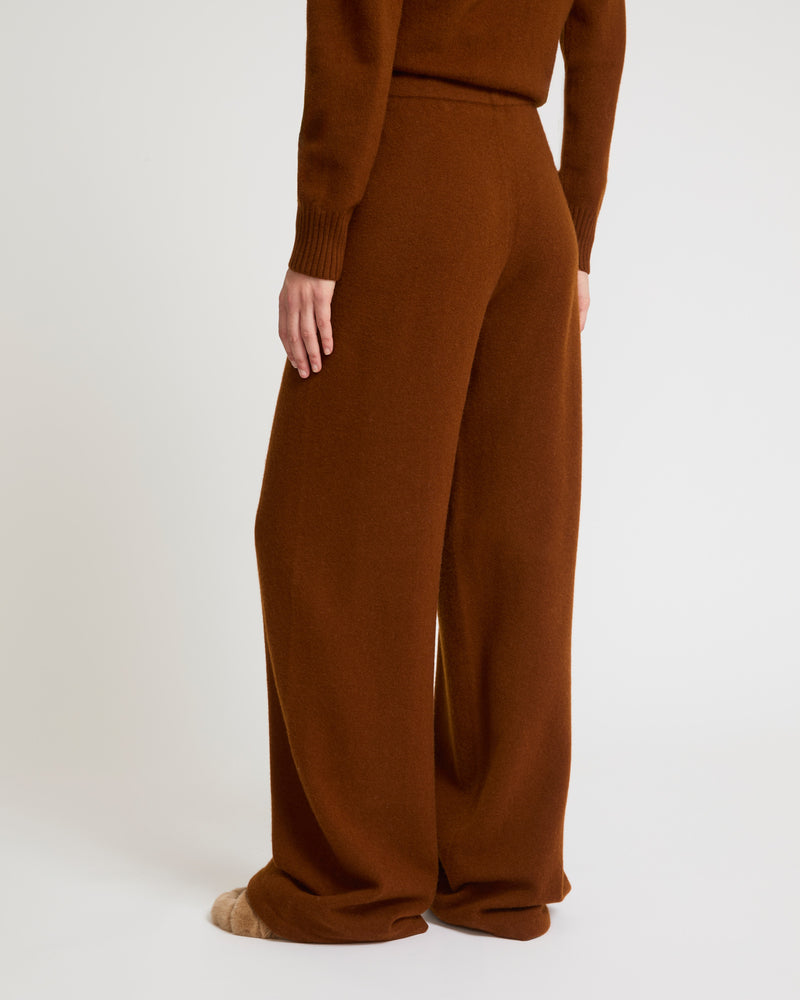 Merino knit wide leg trousers