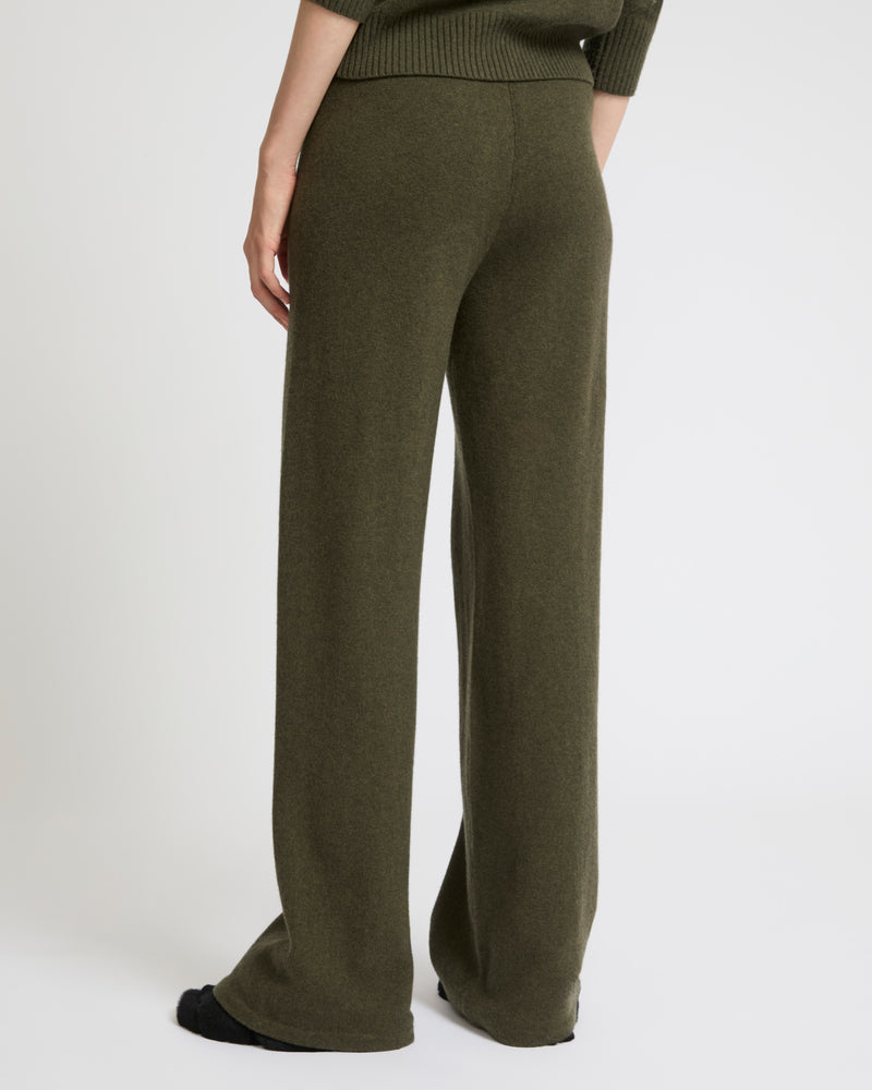 Merino knit wide leg trousers