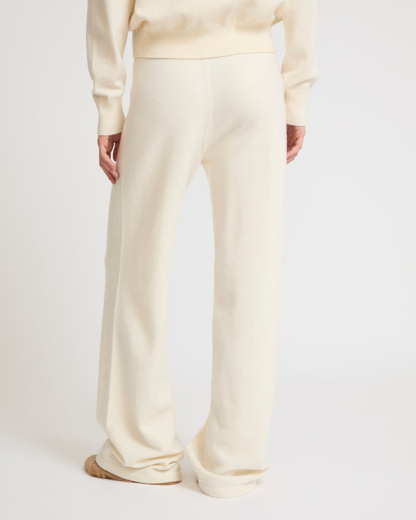 Merino knit wide leg trousers