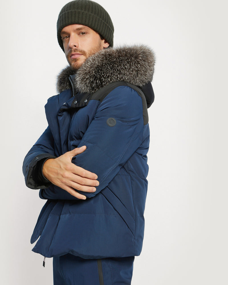 Ski Down Jacket With Fox Fur Trim - Yves Salomon Mountain - Ski