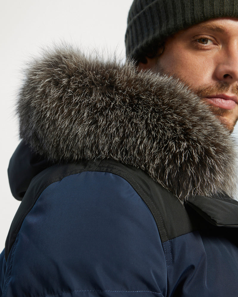 Ski Down Jacket With Fox Fur Trim - Yves Salomon Mountain - Ski