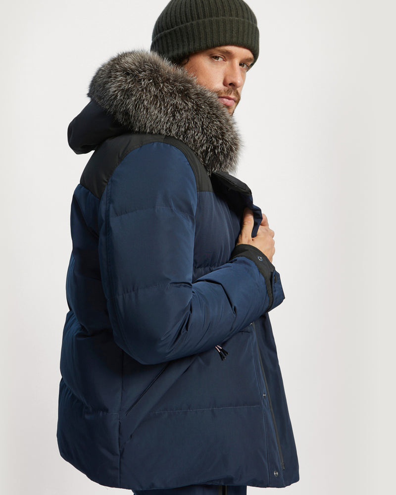 Ski Down Jacket With Fox Fur Trim - Yves Salomon Mountain - Ski