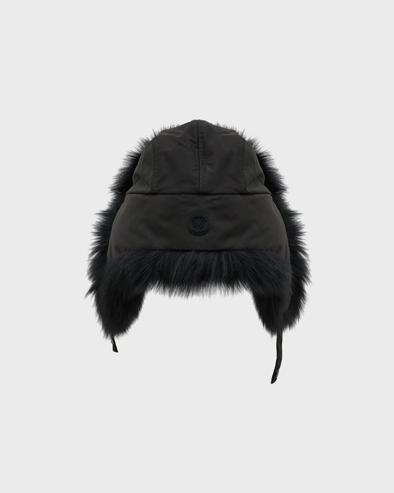 Technical fabric ushanka with fox fur - Yves Salomon Mountain - Ski