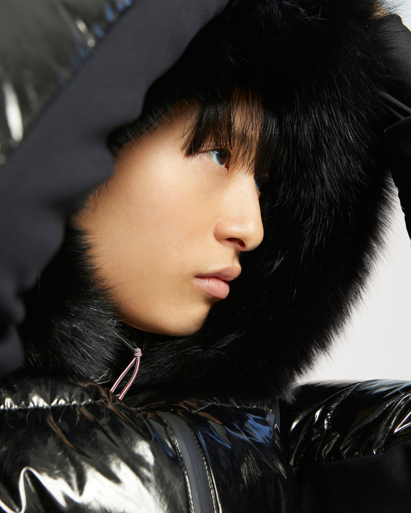 Ski jacket with fox fur hood - Yves Salomon Mountain - Ski