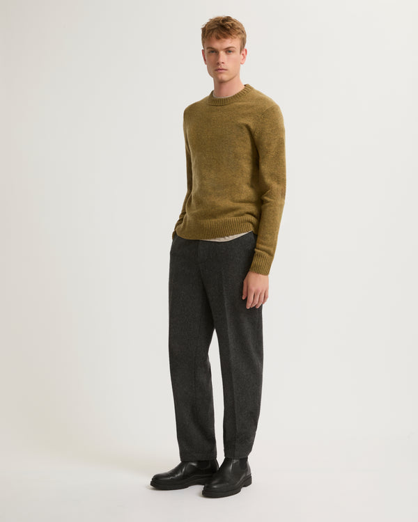 Wool-cashmere knit crew neck jumper