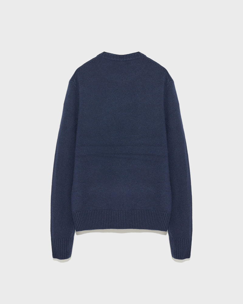 Pull crew neck en maille laine-cachemire