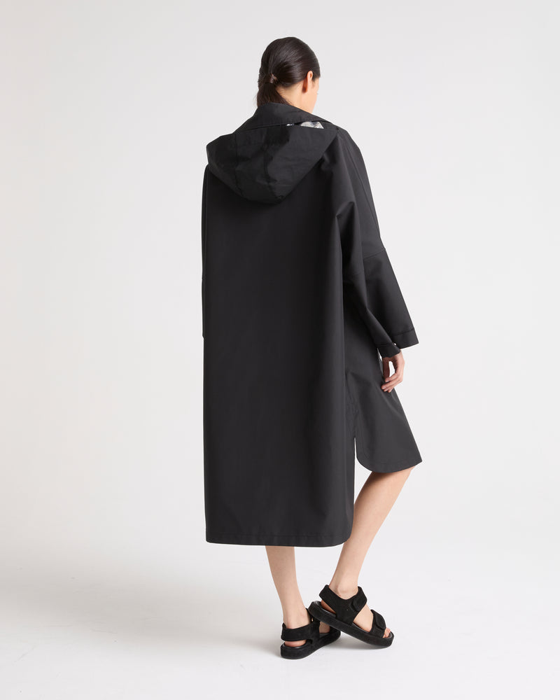 Cape parka en tissu technique