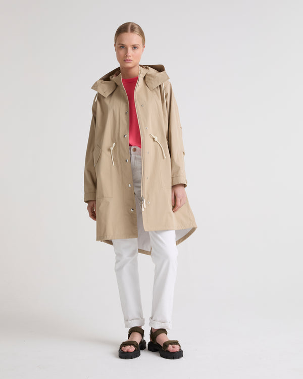 PARKA BLENDED COTTON WATERPROOF - beige - Yves Salomon