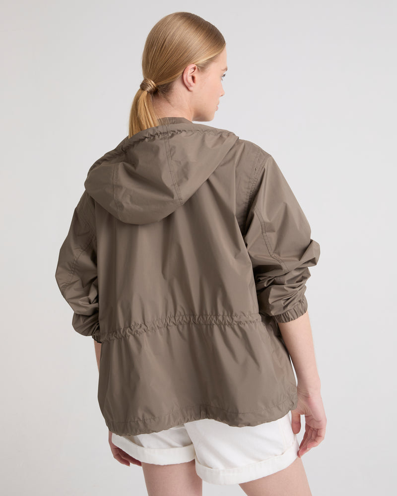 Parka courte en tissu technique