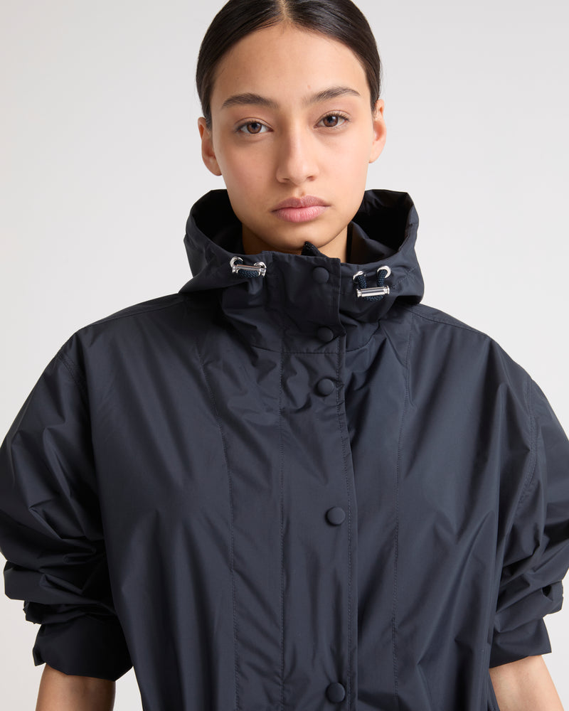 Technical fabric parka - navy - Yves Salomon