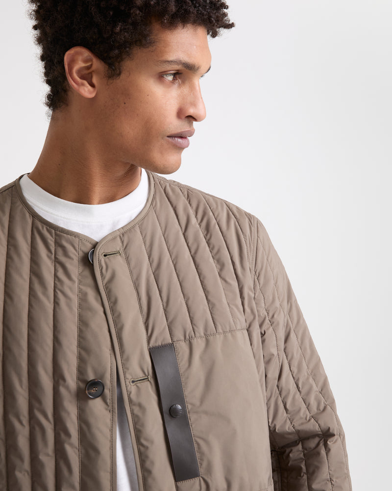 JACKET TECHNICAL FABRIC - khaki - Yves Salomon