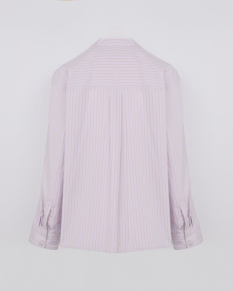 Blouse en popeline de coton rayée