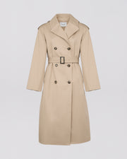 Trench coat en gabardine de coton