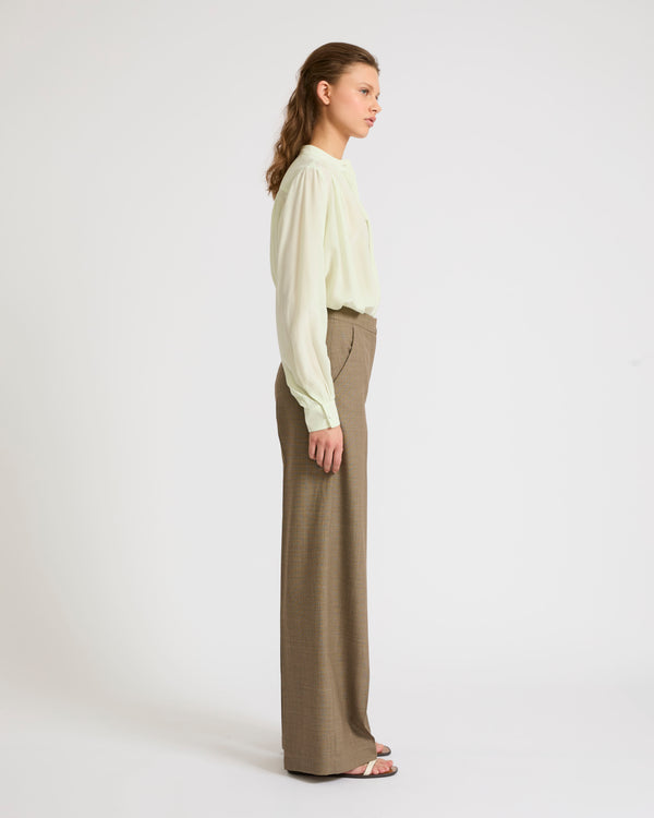 Pantalon tailleur en laine froide