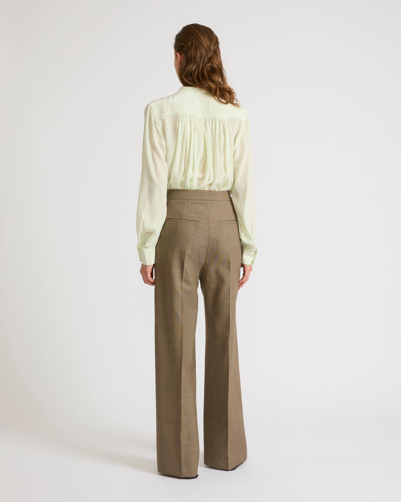 Pantalon tailleur en laine froide