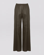 Pantalon ample en cuir d'agneau fin