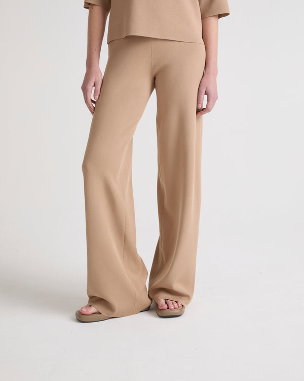 Pantalon large en maille