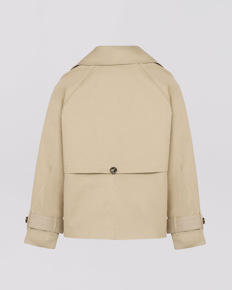 Veste trench en gabardine de coton