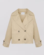 Veste trench en gabardine de coton