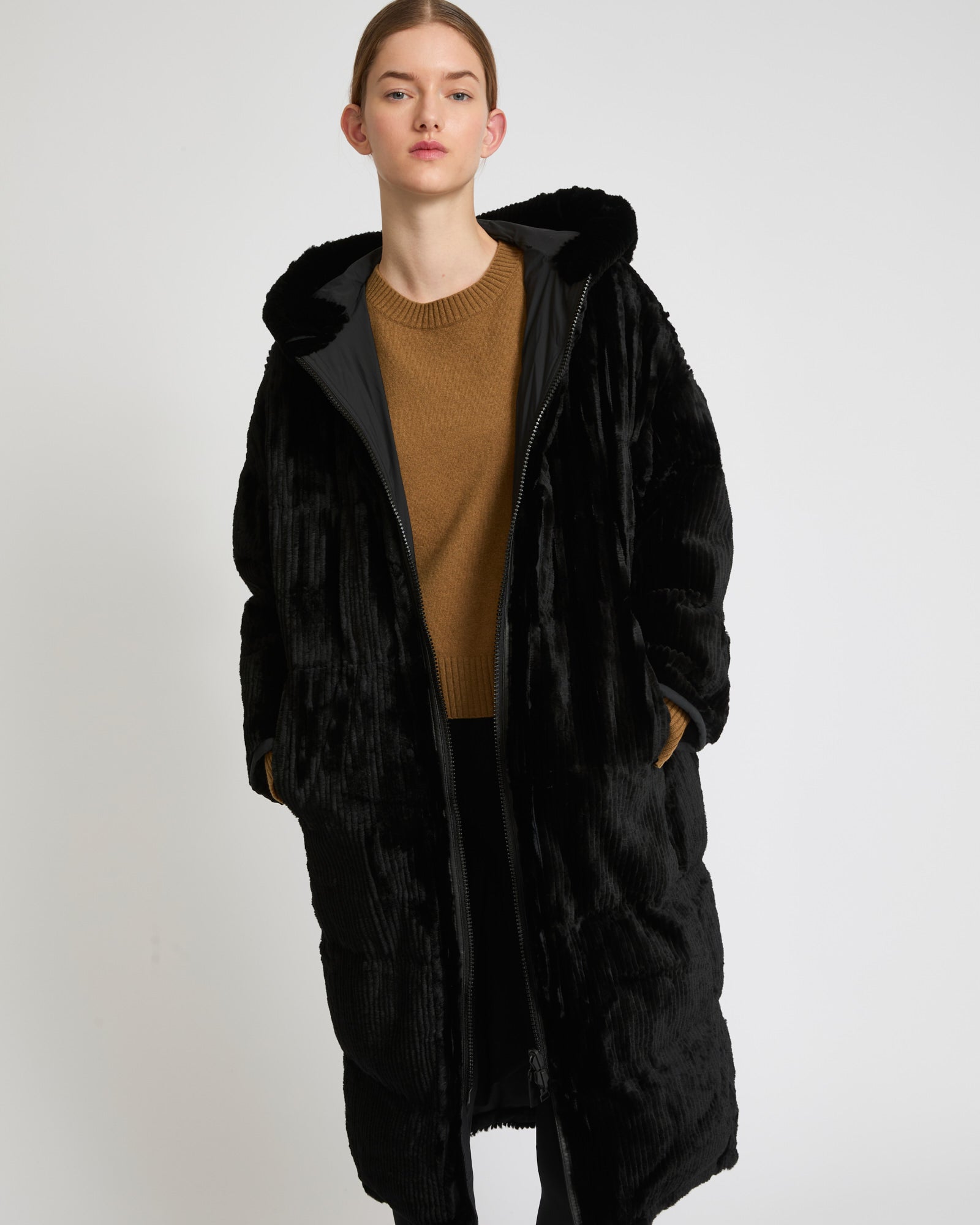 Long faux fur coat monki hotsell