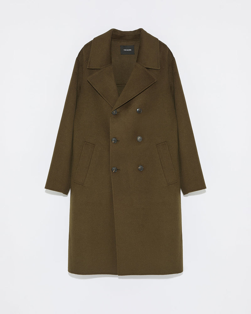 Double-sided wool-cashmere coat