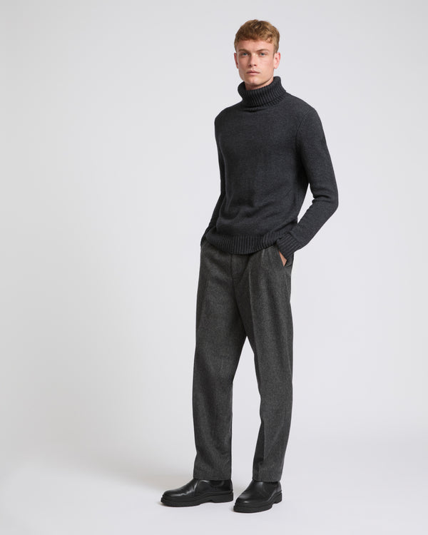 Pantalon chino en laine-Yves Salomon - Soldes d'hiver - Winter Sale