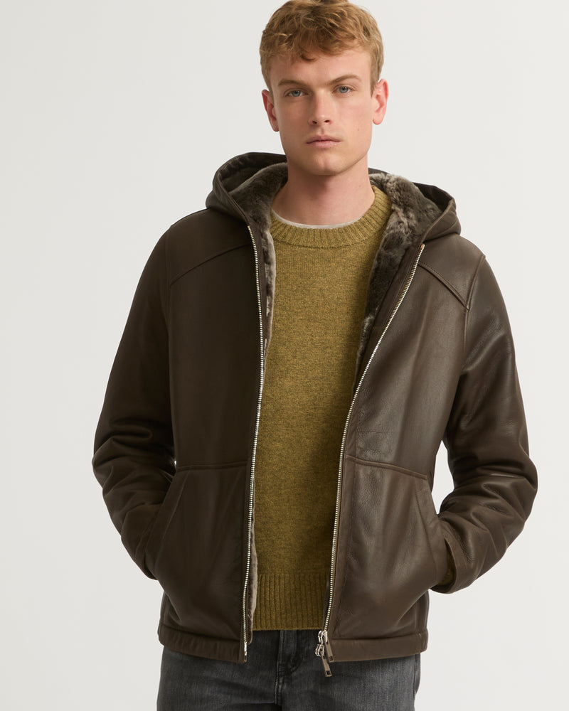 Silky shearling hoodie