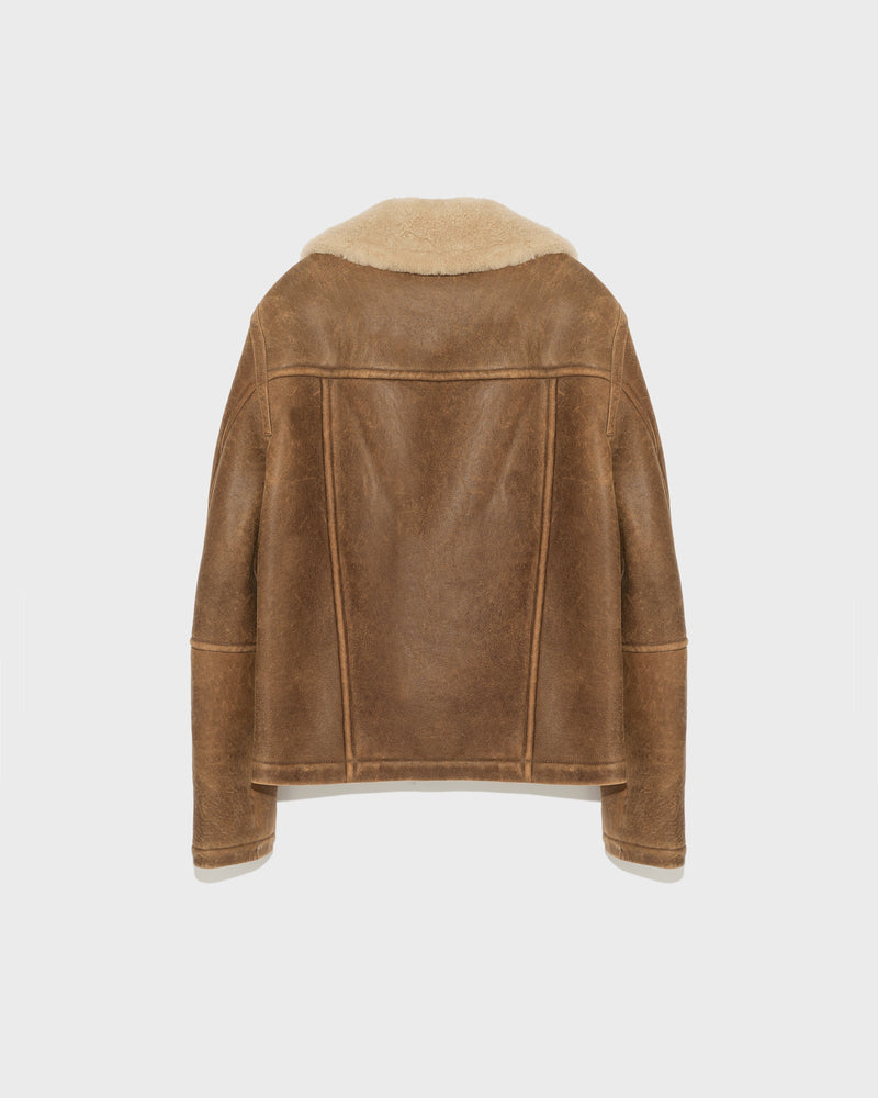 Bomber jacket in merino shearling