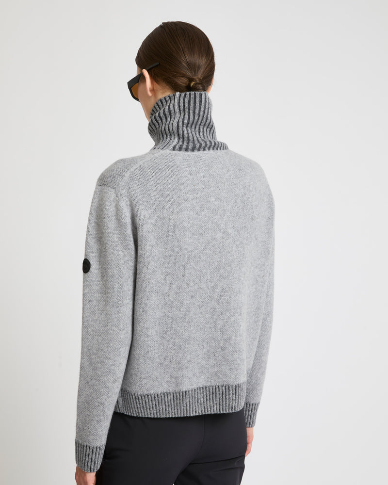 Reversible wool-cashmere knit jacquard jumper - Yves Salomon Mountain - Ski