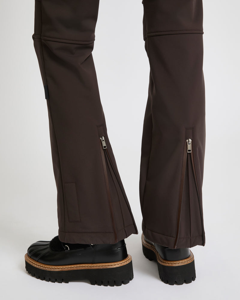 Softshell fabric flared fitted trousers - Yves Salomon Mountain - Ski